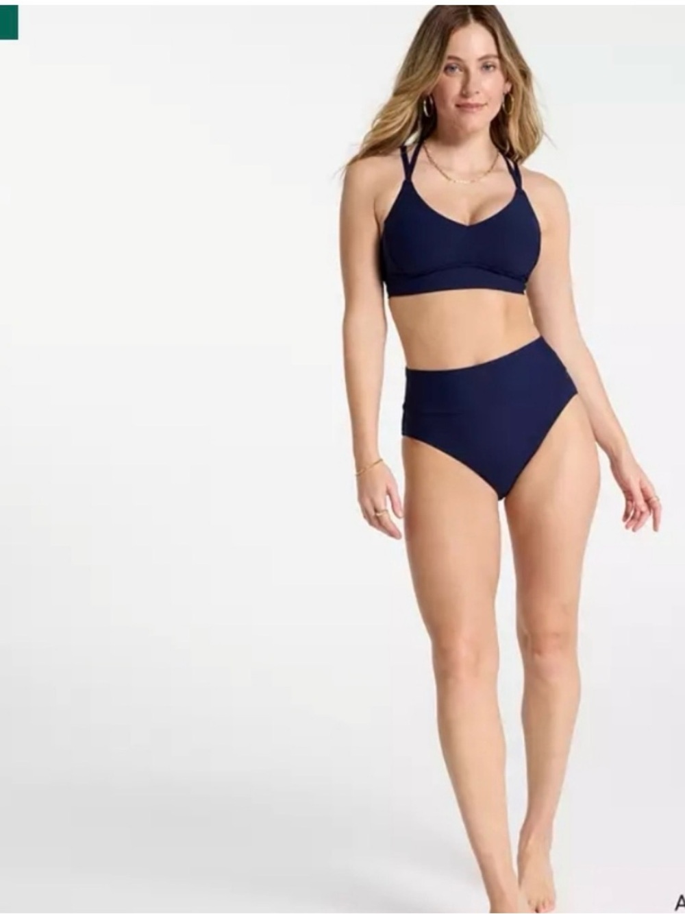Calia Navy High-Waist Bikini Set